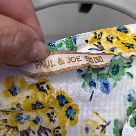 UNIQLO X PAUL & JOE Puff Sleeve Cotton Floral Dress with Pockets Size M - Picture 4 of 7